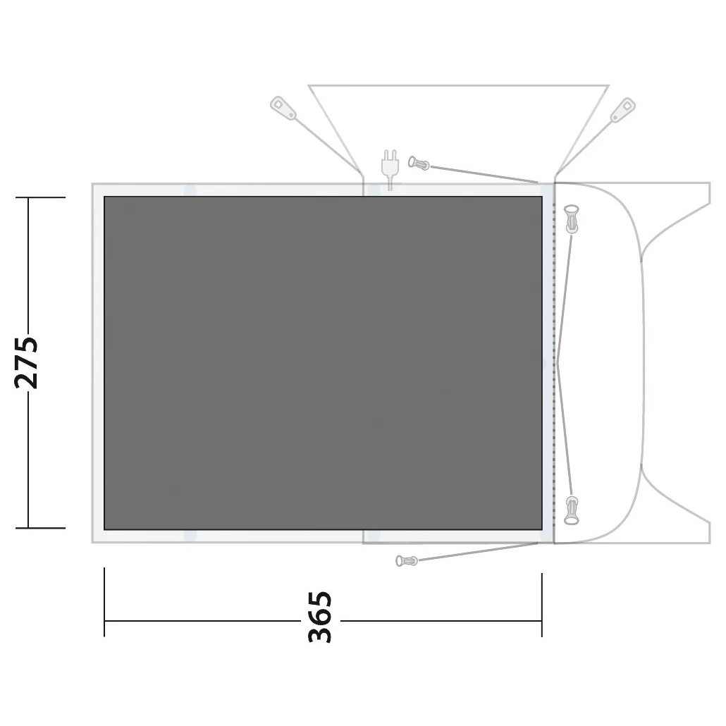 Outwell Footprint Blossburg 380 - Zeltunterlage 2 Outwell Footprint Blossburg 380 - Zeltunterlage – Bild 2
