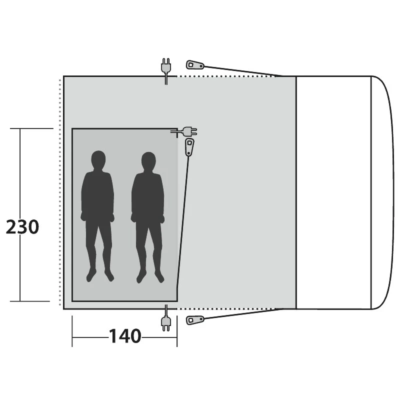 Outwell Inner Jonesville 290SA/Wolfburg 380A - Innenzelt 2 Outwell Inner Jonesville 290SA/Wolfburg 380A - Innenzelt – Bild 2